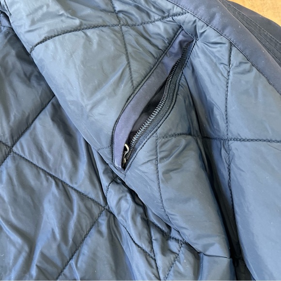Vintage LL Bean Winter Coat Parka Womens Large Petite Lined Hooded Navy Warm - Picture 7 of 13